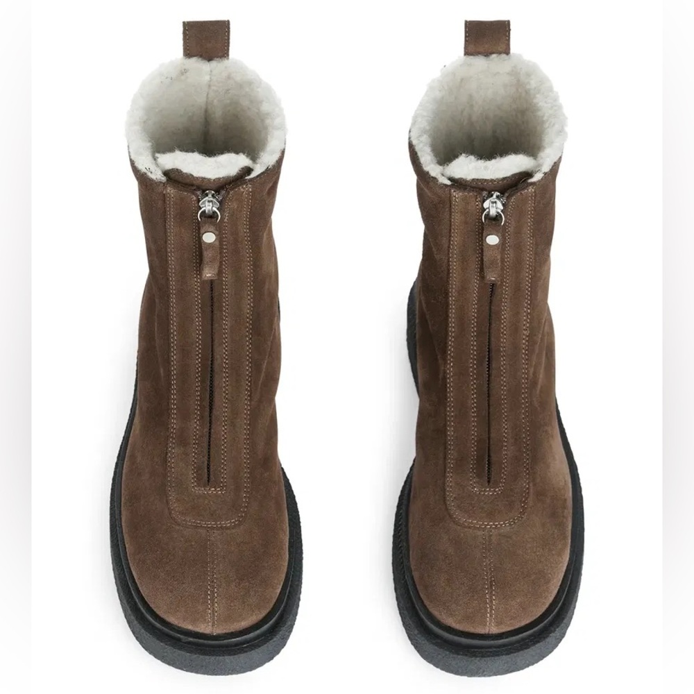 ARKET Faux Fur Suede Boots